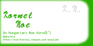 kornel noe business card